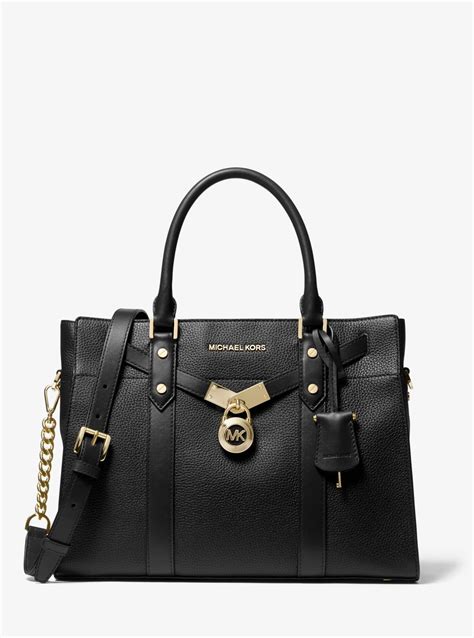 michael kors black hamilton purse|michael kors hamilton small satchel.